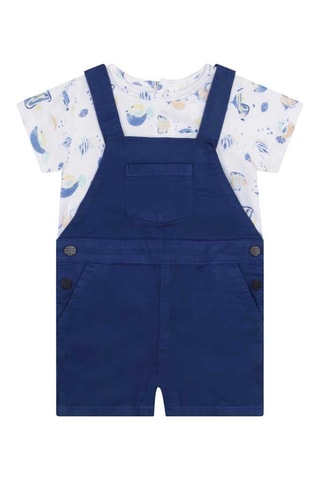 Tuinshort & T-shirt Blauw en Wit - Carrément Beau