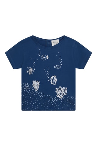 Biologisch Katoenen T-shirt Marineblauw – Carrément Beau