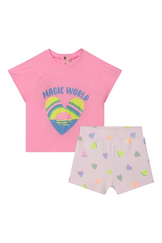 T-shirt & Short Fuchsia en Roze - Billieblush