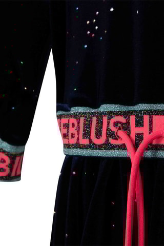 Velours Jurk Nachtblauw - Billieblush