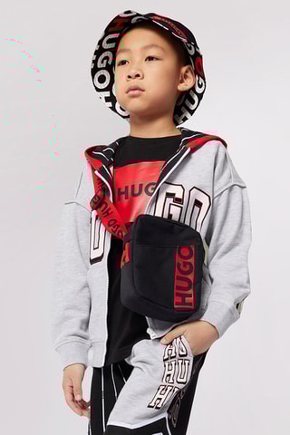 Sweater met Capuchon - Gemêleerd Grijs - Hugo