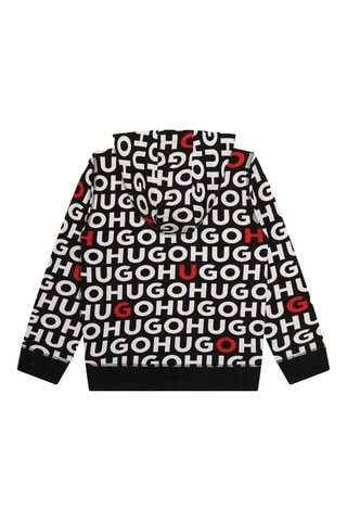 Sweater met Capuchon - Zwart en Rood - Boss