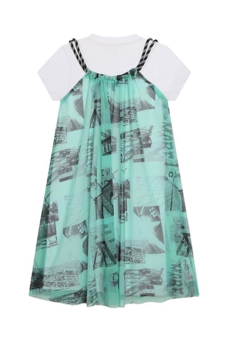 Jurk 2-in-1 - Wit en groen - DKNY
