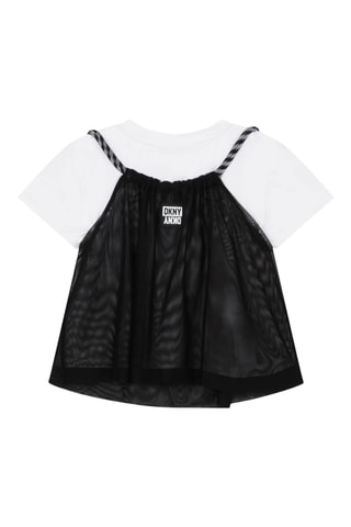 2-in-1 T-shirt Zwart en Wit - DKNY