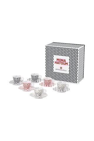 Service à café espresso en porcelaine Mona Hatoum - 6 personnes