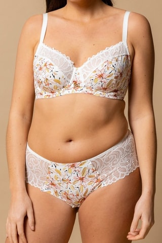 Culotte Vaya - Bianco e marrone chiaro - Baisé Volé