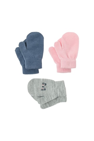 3 paires de moufles - Multicolore