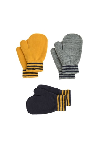 3 paires de moufles - Multicolore