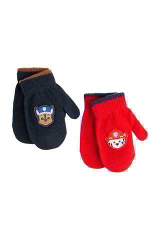 2 moufles Chase et Marcus Pat’ Patrouille - Bleu marine et rouge