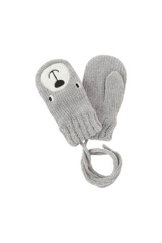 Moufles - Gris clair chiné