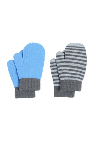 2 paires de moufles Ciel et gris