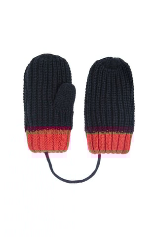 Moufles avec lien Bleu marine