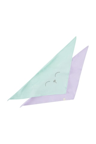 2 foulards - Mauve et vert clair