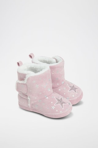 Chaussons fourrés - Rose