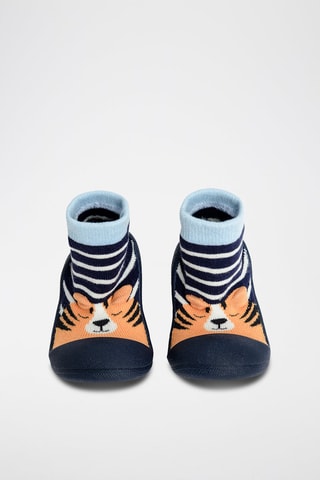 Chaussons-chaussettes - Bleu marine