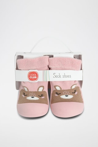 Chaussons-chaussettes - Rose