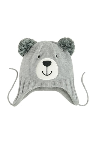 Bonnet aviateur à oreilles - Gris chiné