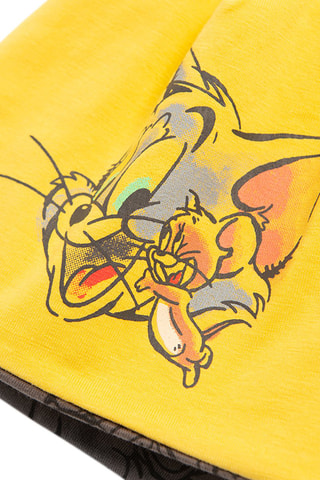 Bonnet réversible Tom et Jerry Jaune