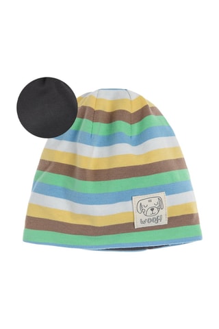 Bonnet réversible - Jaune et noir