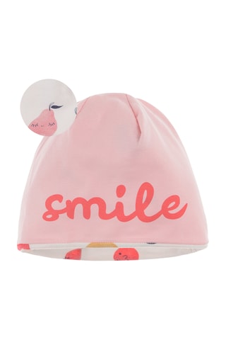 Bonnet réversible - Rose poudré