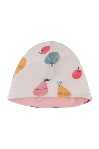 Bonnet réversible - Rose poudré