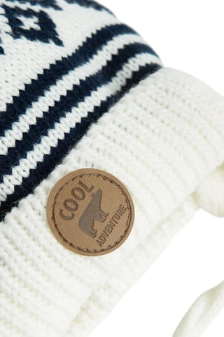 Bonnet - Blanc et bleu marine