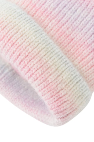 Bonnet à pompon dip and dye - Rose