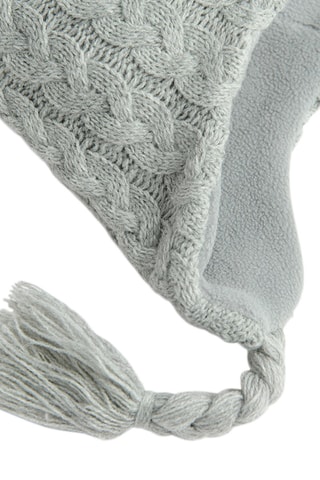 Bonnet aviateur à oreilles - Gris chiné