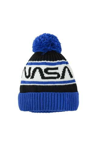 Bonnet à pompon Nasa - Bleu roi