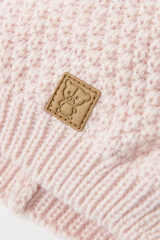 Bonnet à pompon - Rose