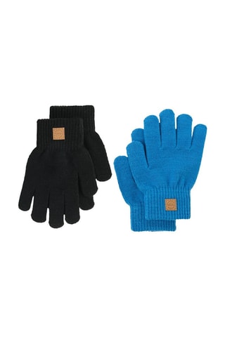 2 paires de gants - Noir et turquoise