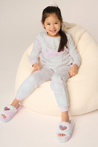 Mules fourrées - Mauve