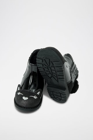 Bottines fourrées vernies - Noir