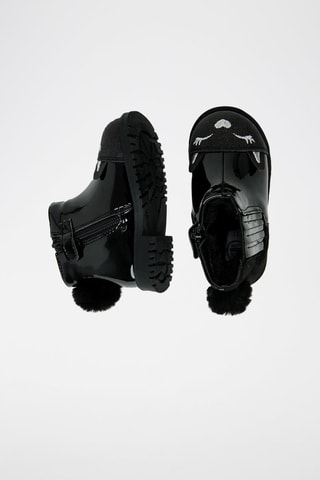 Bottines fourrées vernies - Noir