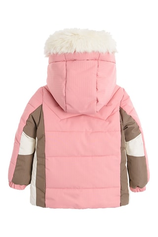 Veste de ski Rose et taupe