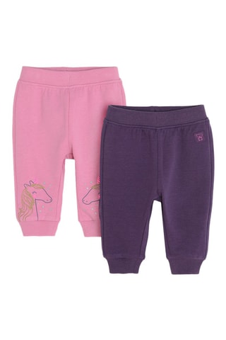 2 joggings - Rose et violet
