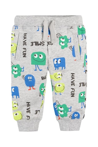 Jogging - Gris chiné et bleu cobalt