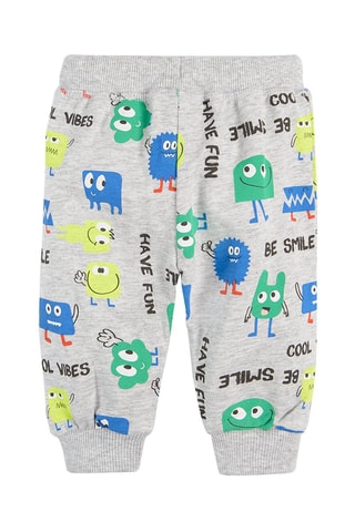 Jogging - Gris chiné et bleu cobalt