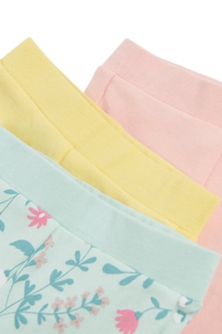 3 joggings en coton biologique - Turquoise, rose et jaune