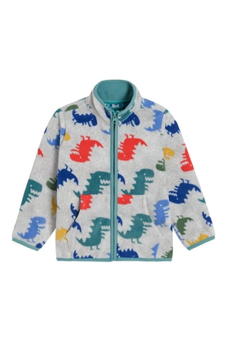 Veste polaire - Gris chiné et bleu clair