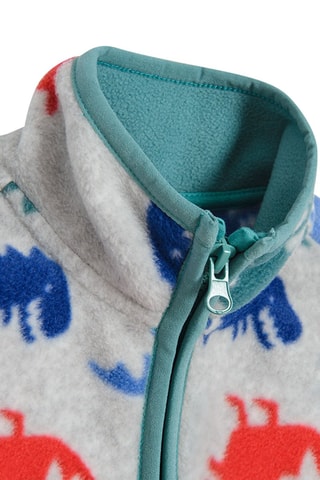 Veste polaire - Gris chiné et bleu clair