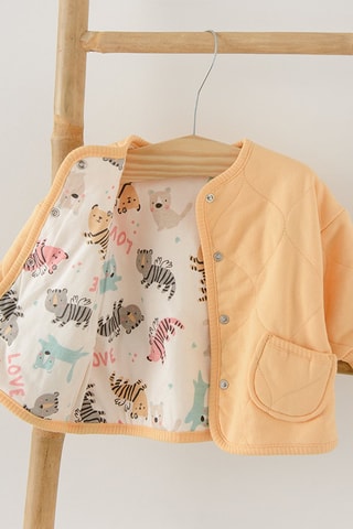 Veste réversible - Jaune et blanc