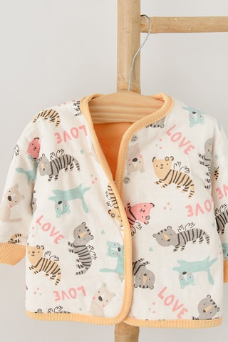 Veste réversible - Jaune et blanc