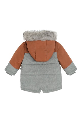 Parka à capuche - Gris chiné