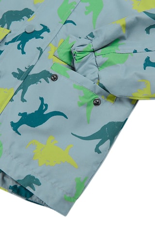 Parka à capuche - Gris clair et vert clair