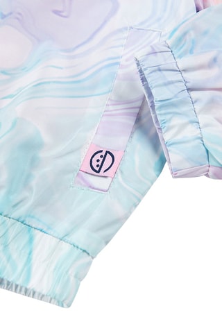 Veste à capuche - Turquoise et rose