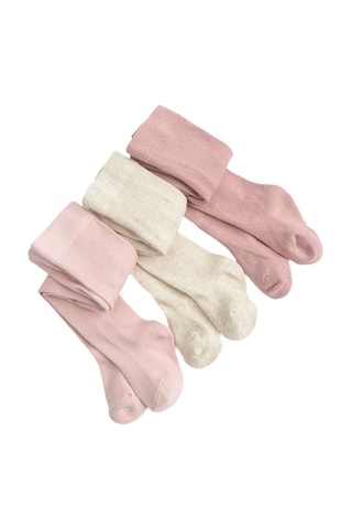3 collants - Rose et écru