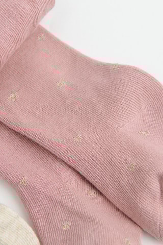 3 collants - Rose et écru