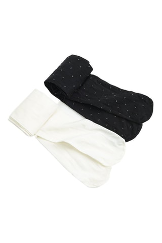 2 collants - Blanc et noir