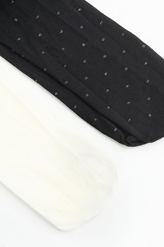 2 collants - Blanc et noir